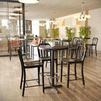 Plateau de table rond Flash Furniture Bennett en bois massif de 1,5 pouce d'épaisseur