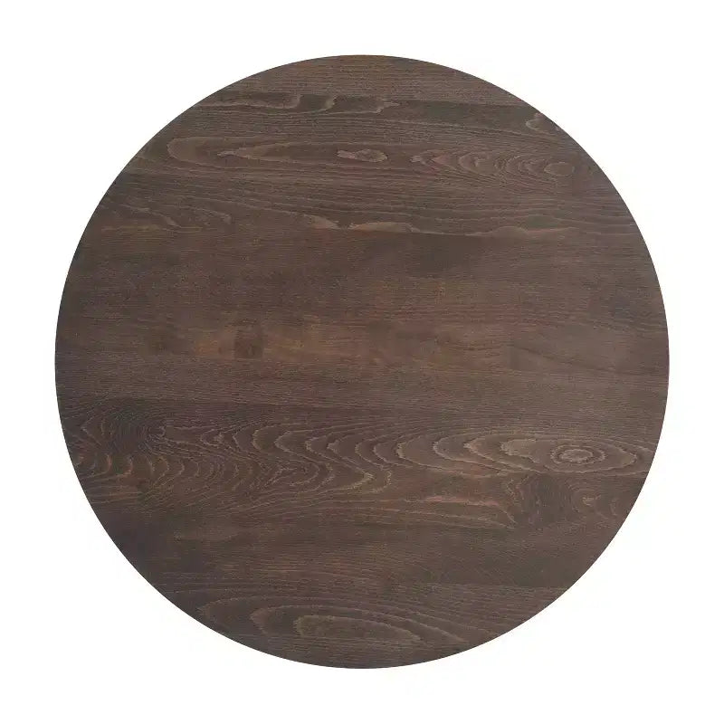 Plateau de table rond Flash Furniture Bennett en bois massif de 1,5 pouce d'épaisseur