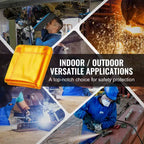 VEVOR Welding Screen with Frame, 6' x 6' Welding Curtain Screen, Flame-Resistant Vinyl Welding Protection Screen on 4 Swivel Wheel, Yellow