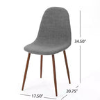 Chaises de salle à manger GDFStudio Haleigh Mid-Century Modern en tissu (lot de 2)