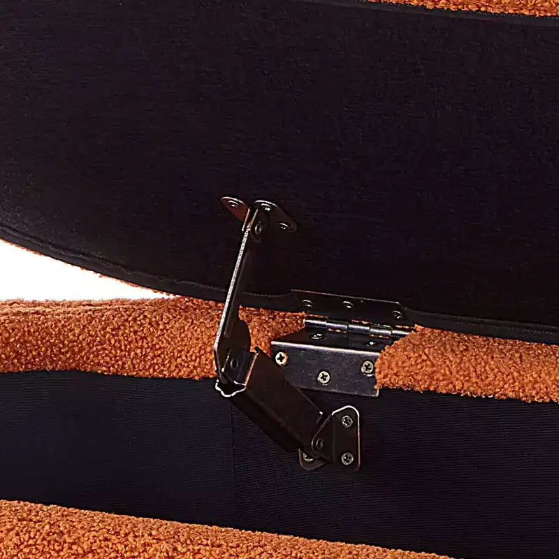 Banc de rangement ottoman moderne TUYOHW, banc de lit rembourré avec rangement, tabouret de lit avec charnière de sécurité pour chambre à coucher, orange