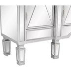 Commode Karl Home 3 tiroirs en MDF argenté de 121,9 cm de large