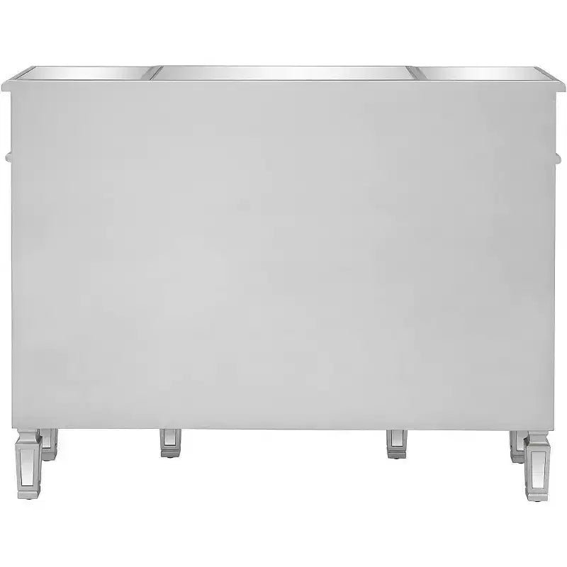 Commode Karl Home 3 tiroirs en MDF argenté de 121,9 cm de large