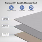 Acekool 30 Mobile Prep Table  Stainless Steel Workstation with Locking Wheels & Adjustable Shelf for Kitchen & Commercial Use