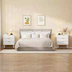 3-Drawer Modern Dresser - Wide Top Nightstand & Storage for Bedroom & Living Room