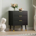 3-Drawer Modern Dresser - Wide Top Nightstand & Storage for Bedroom & Living Room
