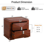 Christopher Knight Home Baldros Mid-Century Modern Wooden Nightstand with 2 Drawers