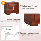 Christopher Knight Home Baldros Mid-Century Modern Wooden Nightstand with 2 Drawers