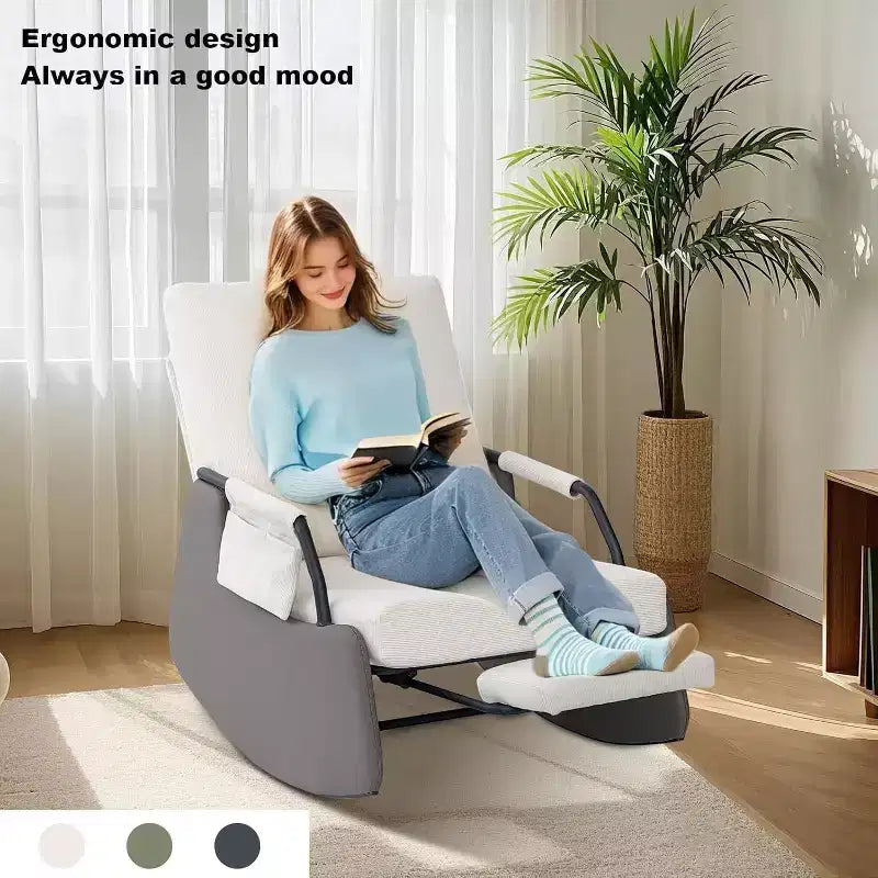 Acekool 3-Position Glider - Foldable Rocker with Hidden Footrest