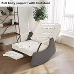 Acekool 3-Position Glider - Foldable Rocker with Hidden Footrest