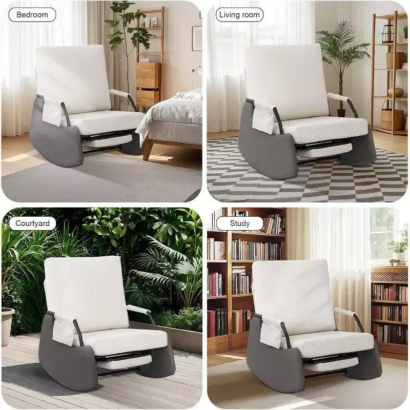 Acekool 3-Position Glider - Foldable Rocker with Hidden Footrest
