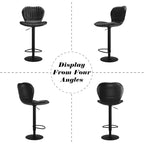 Swivel Counter Height Bar Stools, Kitchen Bar Chairs with Backrest and Armrests, Dining Barstools for Bar, Kitchen, Dining Room