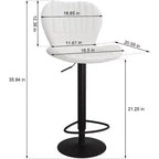 Swivel Counter Height Bar Stools, Kitchen Bar Chairs with Backrest and Armrests, Dining Barstools for Bar, Kitchen, Dining Room