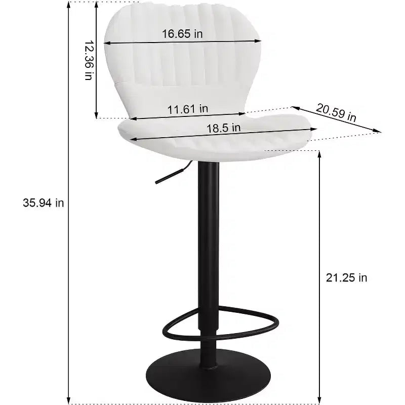 Swivel Counter Height Bar Stools, Kitchen Bar Chairs with Backrest and Armrests, Dining Barstools for Bar, Kitchen, Dining Room