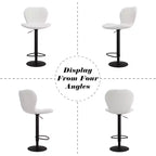Swivel Counter Height Bar Stools, Kitchen Bar Chairs with Backrest and Armrests, Dining Barstools for Bar, Kitchen, Dining Room