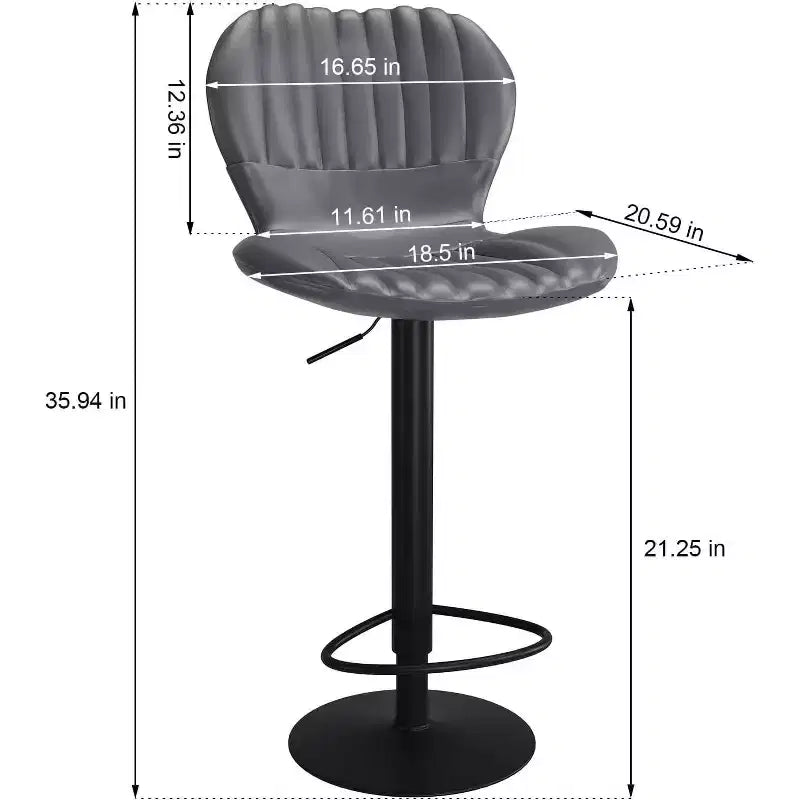 Swivel Counter Height Bar Stools, Kitchen Bar Chairs with Backrest and Armrests, Dining Barstools for Bar, Kitchen, Dining Room