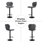 Swivel Counter Height Bar Stools, Kitchen Bar Chairs with Backrest and Armrests, Dining Barstools for Bar, Kitchen, Dining Room