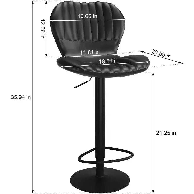 Swivel Counter Height Bar Stools, Kitchen Bar Chairs with Backrest and Armrests, Dining Barstools for Bar, Kitchen, Dining Room