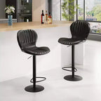 Swivel Counter Height Bar Stools, Kitchen Bar Chairs with Backrest and Armrests, Dining Barstools for Bar, Kitchen, Dining Room