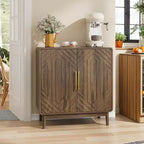 31 Sideboard Buffet Cabinet, Accent Coffee Bar Cabinet with Adjustable Shelf, Entryway Console Table, Floor Cupboard Cabinet for Kitchen Living Room