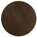 PexFix 60 Round Dining Table for 6 People Modern Pedestal Table with Fluted Cone Base & Wood MDF Top for Small Space Kitchen Dining Room Cafe Walnut