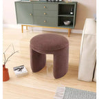 Meridian Furniture, Pouf/Tabouret en Tissu Peluche Fausse Fourrure Bowen