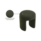 Meridian Furniture, Pouf/Tabouret en Tissu Peluche Fausse Fourrure Bowen