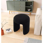 Meridian Furniture, Pouf/Tabouret en Tissu Peluche Fausse Fourrure Bowen