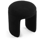 Meridian Furniture, Pouf/Tabouret en Tissu Peluche Fausse Fourrure Bowen