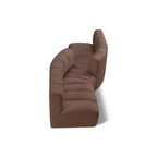 Meridian Furniture,Arc Brown Vegan Leather Modular Sofa