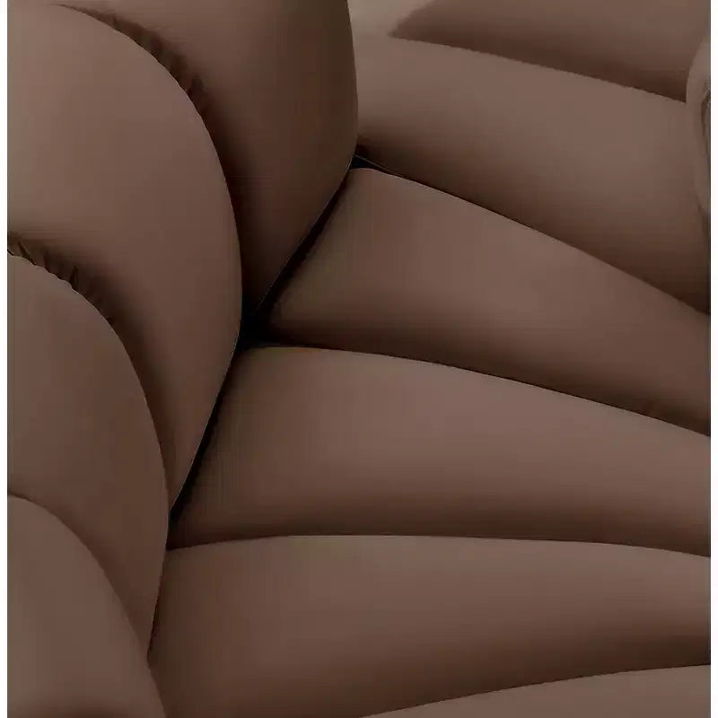Meridian Furniture, Canapé modulable Arc en cuir vegan marron