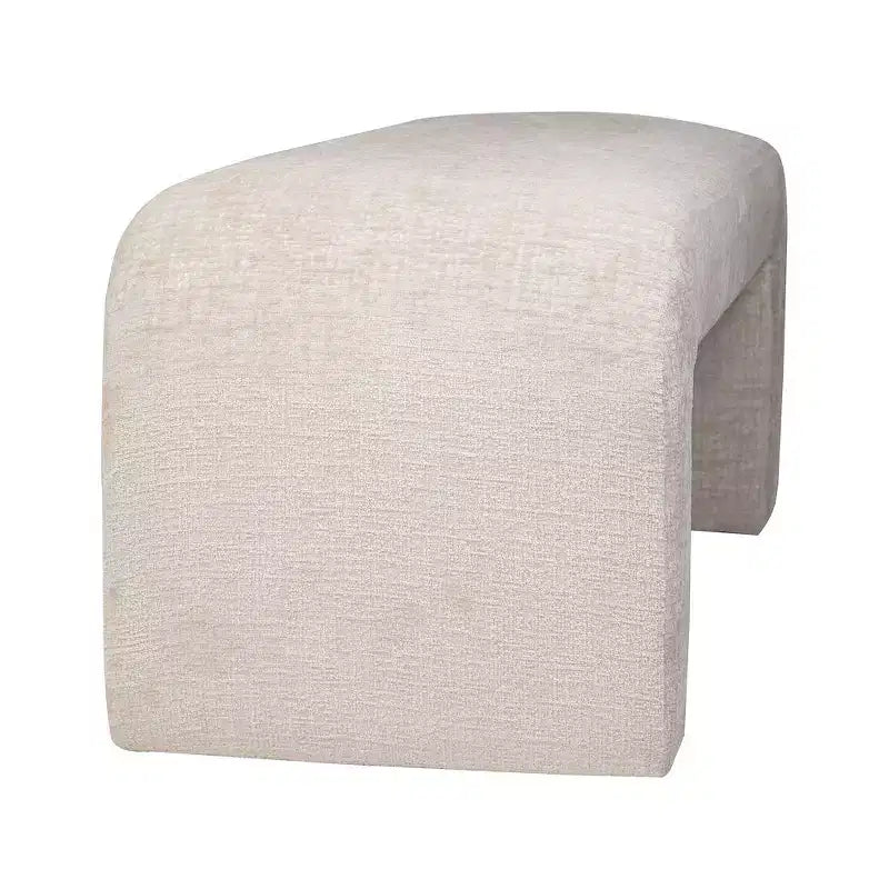 Jofran,Sophia Modern Luxury Curved Upholstered Waterfall Jacquard Bench - Small