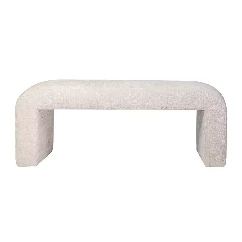 Jofran,Sophia Modern Luxury Curved Upholstered Waterfall Jacquard Bench - Small