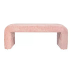 Jofran,Sophia Modern Luxury Curved Upholstered Waterfall Jacquard Bench - Small