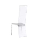 Chintaly Imports,Contemporary Acrylic High-Back Upholstered Side Chair - Set of 2