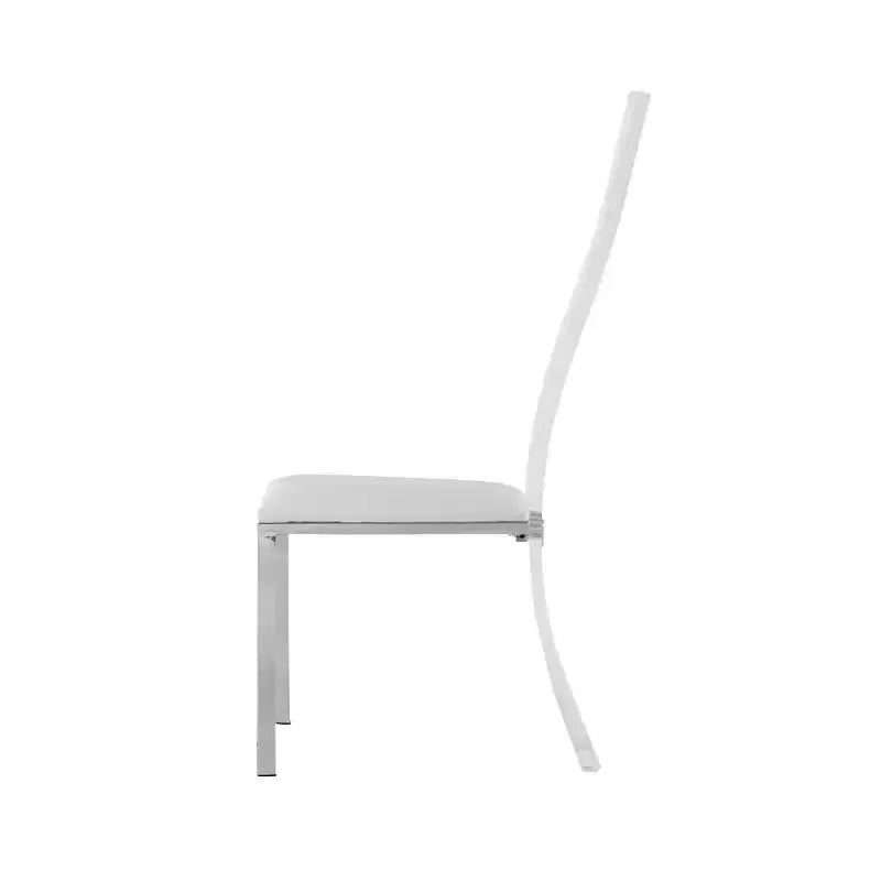 Chintaly Imports,Contemporary Acrylic High-Back Upholstered Side Chair - Set of 2