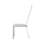 Chintaly Imports,Contemporary Acrylic High-Back Upholstered Side Chair - Set of 2