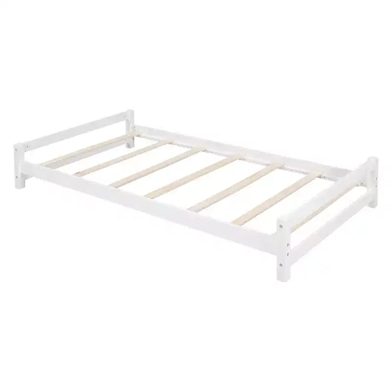 Twin over Twin Separable Bunk Beds with Desk and Drawers, Wood L-Shape Bunk Bed Frame with USB Ports and LED Ligh for Kids Teens