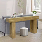 Solid Wood Console Table for Entryway, 63 Farmhouse Entryway Sofa Table Behind Couch, Rectangular Accent Tables for Living Room Hallway, Foyer