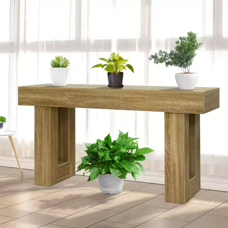 Solid Wood Console Table for Entryway, 63 Farmhouse Entryway Sofa Table Behind Couch, Rectangular Accent Tables for Living Room Hallway, Foyer