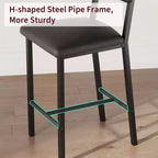 Lot de 4 tabourets de bar, tabourets de bar rembourrés hauteur comptoir avec dossier et repose-pieds, chaises de bar hautes avec coussin épais, pour salle à manger