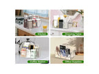 Range-couverts en acrylique avec poignée, organisateur de couverts en plastique transparent, porte-couverts et distributeur d'assiettes en carton pour cuisine, fêtes et pique-niques