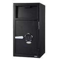 Steel Drop Safe Box, Electronic Cash Drop Box, Digital Safety Deposit Box with Keypad, Emergency Key, Fireproof Floor Safe Box Safes