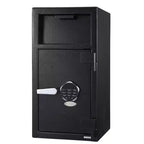 Steel Drop Safe Box, Electronic Cash Drop Box, Digital Safety Deposit Box with Keypad, Emergency Key, Fireproof Floor Safe Box Safes
