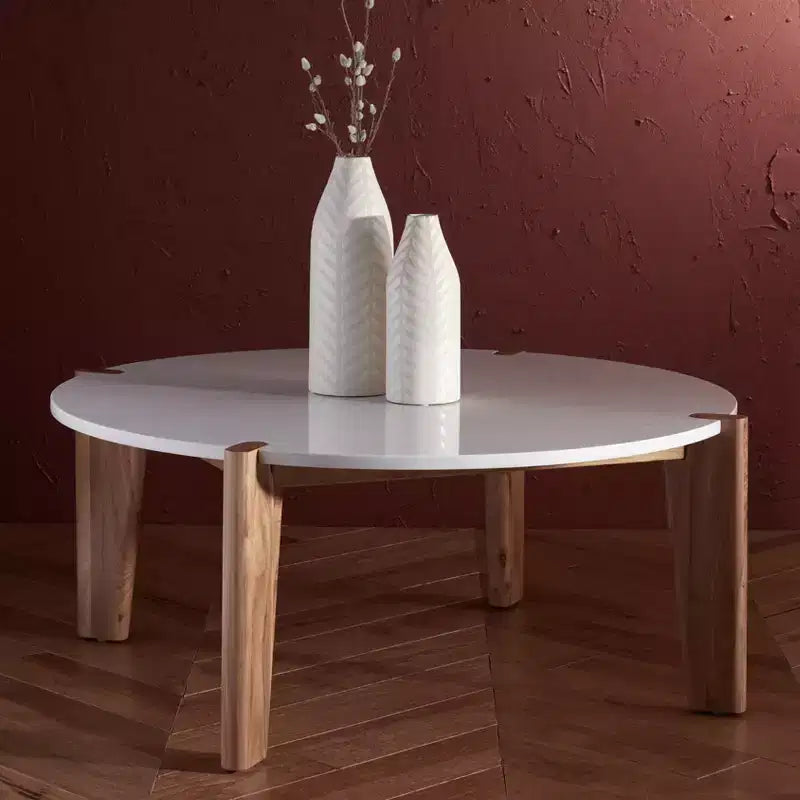 Garcia Marble Top Round Coffee Table - SFV2306 - Safavieh Couture