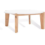 Garcia Marble Top Round Coffee Table - SFV2306 - Safavieh Couture