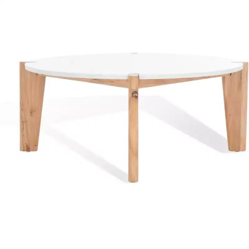 Garcia Marble Top Round Coffee Table - SFV2306 - Safavieh Couture