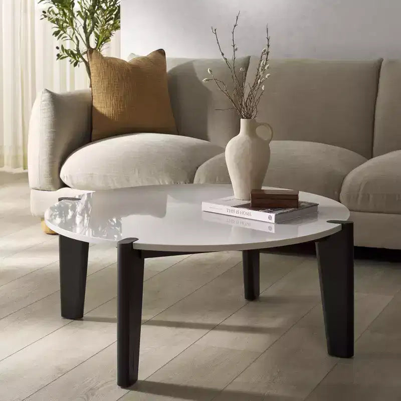 Garcia Marble Top Round Coffee Table - SFV2306 - Safavieh Couture