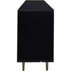 Acekool Sideboard Buffet Cabinet with Rattan Doors, Console Table Storage for Kitchen, Dining, Living Room, Hallway, Black
