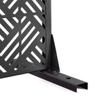 MAYEERTY 72 pouces Séparateur de pièce Cadre galvanisé Séparateur de pièce Paravent de confidentialité Clôture de jardin Noir